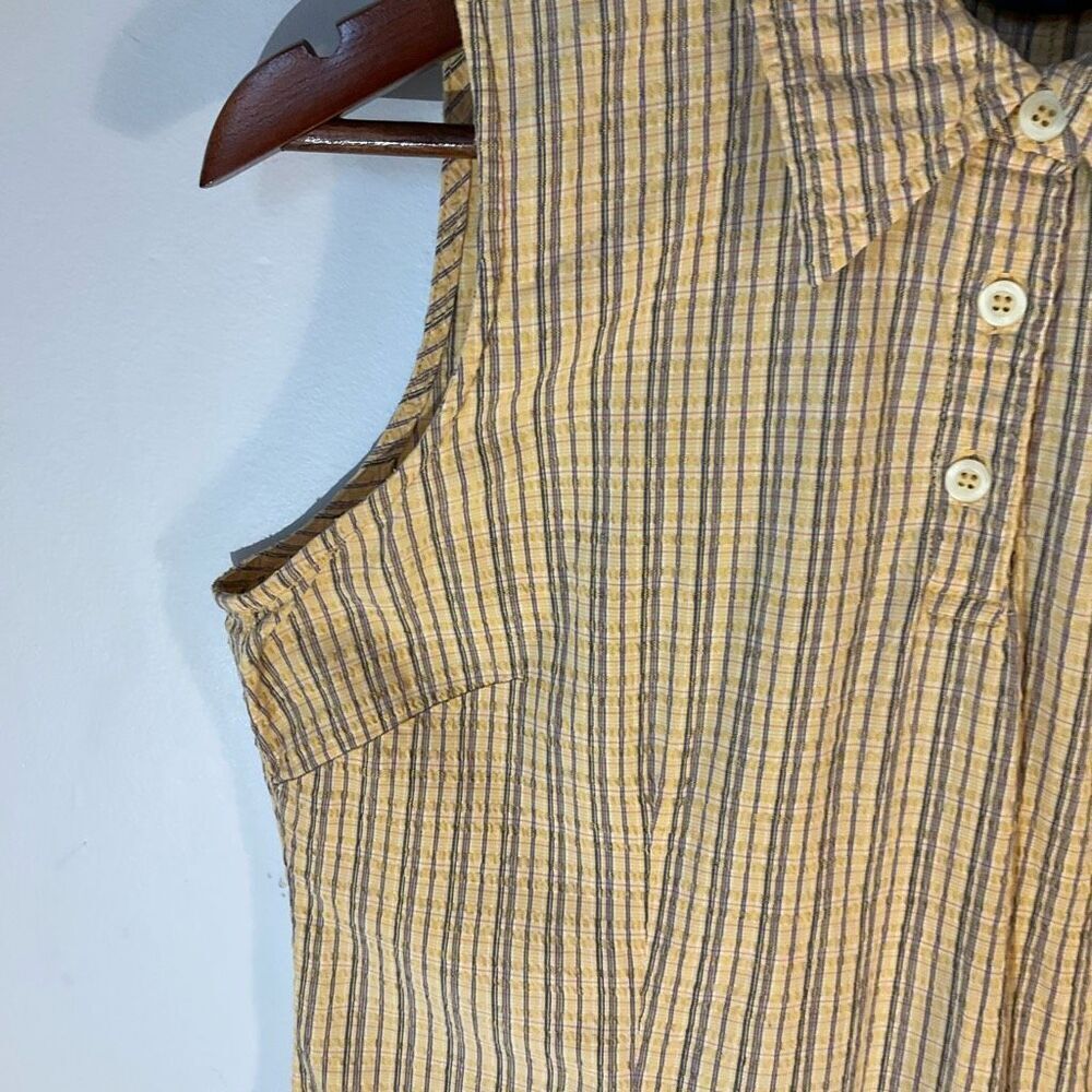 Vintage Liz Claiborne Petites Lizsport Waffle Weave Dress, 8P. Butter Yellow Sum - Picture 15 of 15